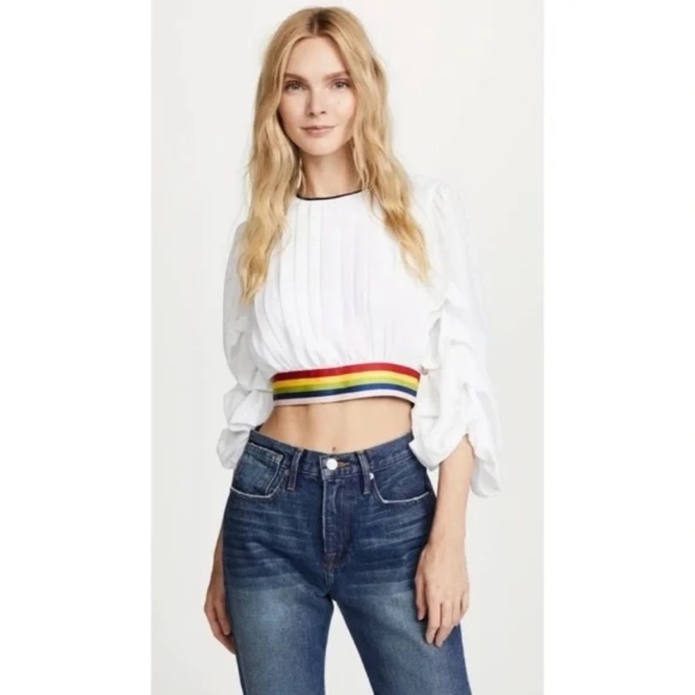 Alice + Olivia Dakota Rainbow Tack Top